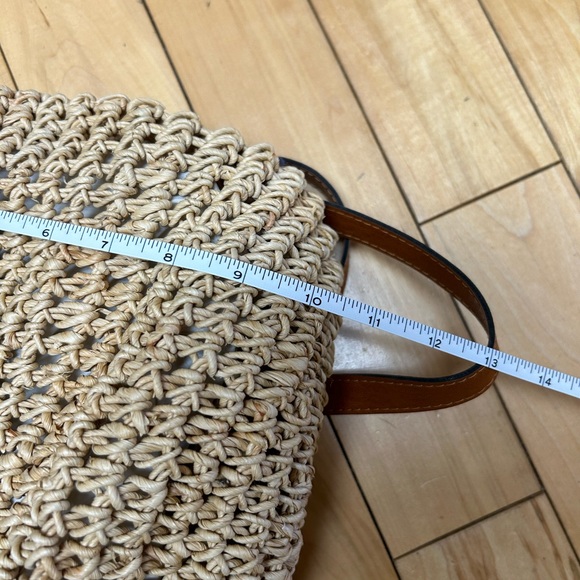 Boston Proper Tan and Cream Woven Backpack - Picture 9 of 10